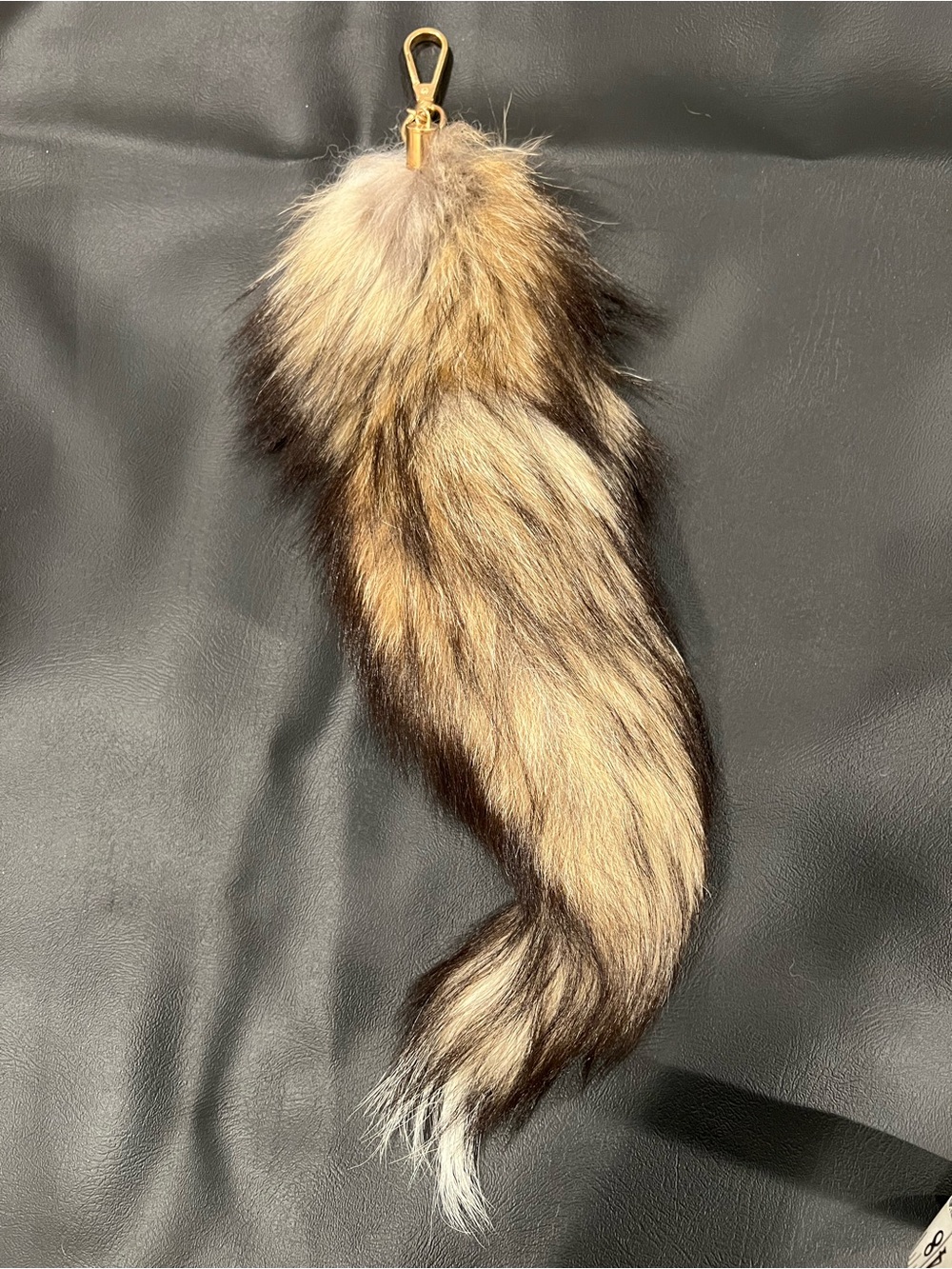 Cat Teaser Tail Toy - Brown Faux Fur with Clip